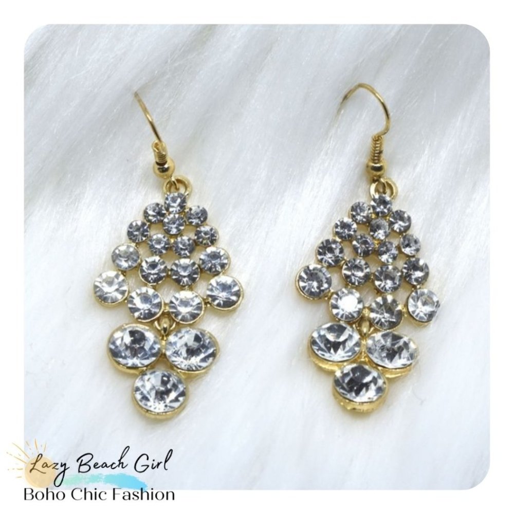 Gold Crystal Earrings